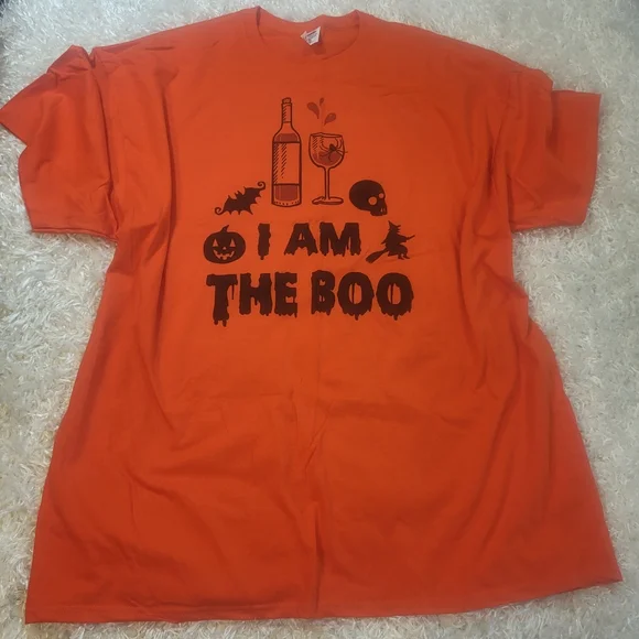 Graphic T-Shirt, Halloween, I am The Boo, Orange, 3XL, Unisex - Picture 3 of 6